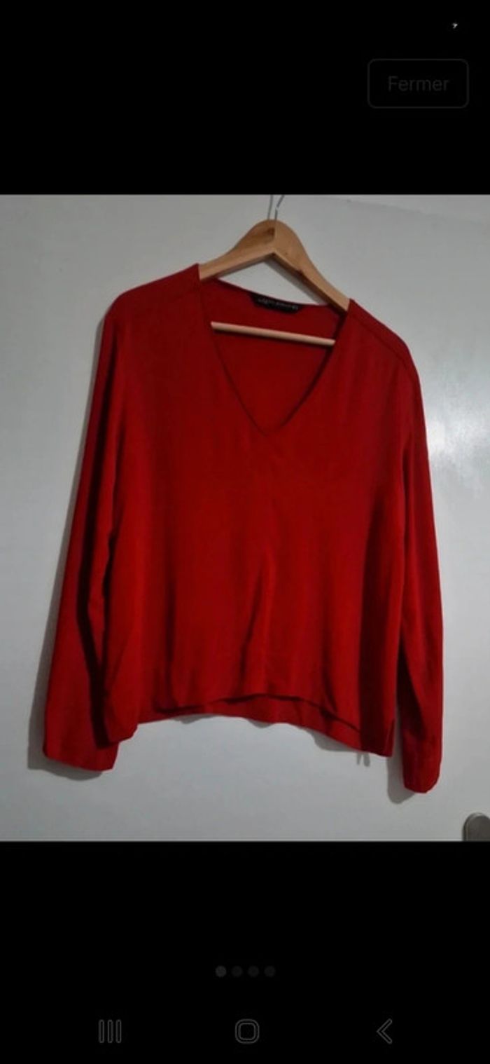 Chemise zara rouge
