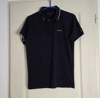Polo TEDDY SMITH noir à motifs – matière T-shirt légère – taille M – excellent état