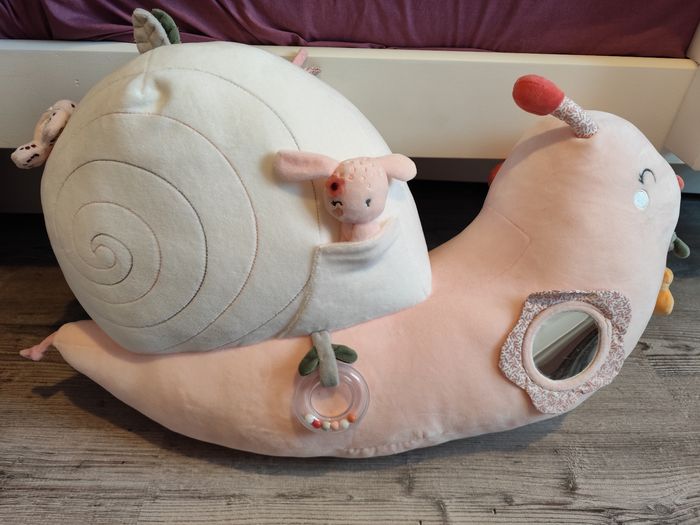 Escargot d'éveil en tissu, monde rose multicolore - photo numéro 5