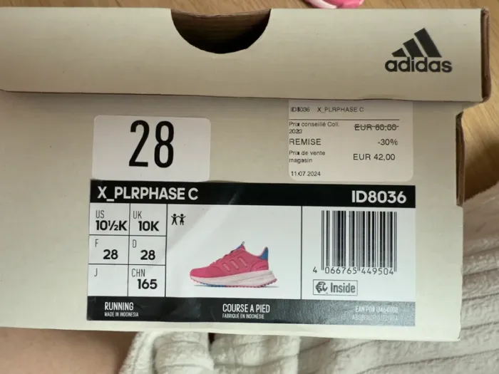 Chaussures basket Adidas rose en 28 NEUVES - photo numéro 6
