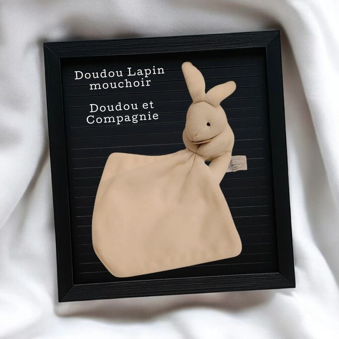 Doudou Lapin mouchoir _ Doudou et compagnie