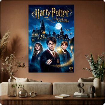 Affiche film “Harry Potter à l’École des Sorciers” poster cinéma décoration murale A3 Sans cadre