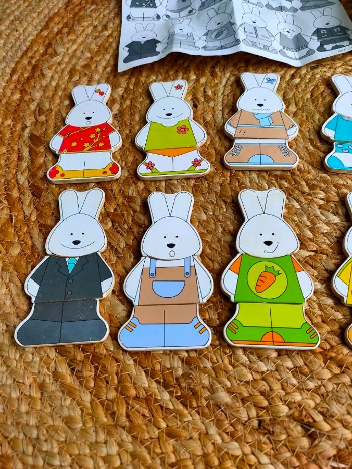 Puzzle Mr et Mme lapin a habiller - Vertbaudet - photo numéro 2