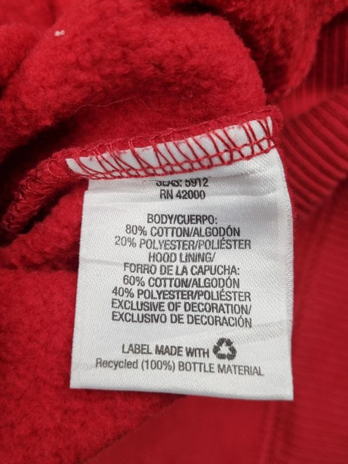 Pull à capuche Everlast rouge – Taille XXL Homme (mesures en photos) - photo numéro 6