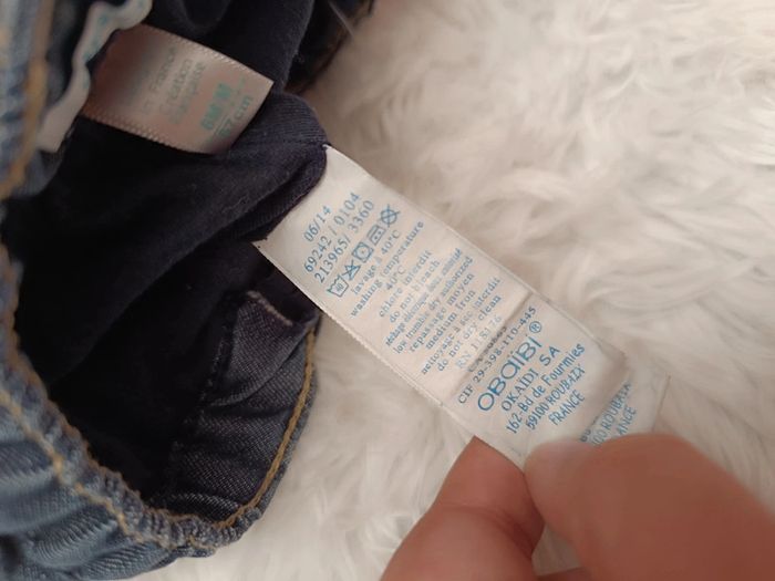 Jean doublée taille réglable à l'intérieur T. 6 mois Obaibi - photo numéro 8