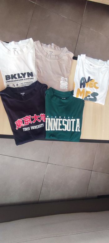 Vends lot t shirts garçons 12 ans