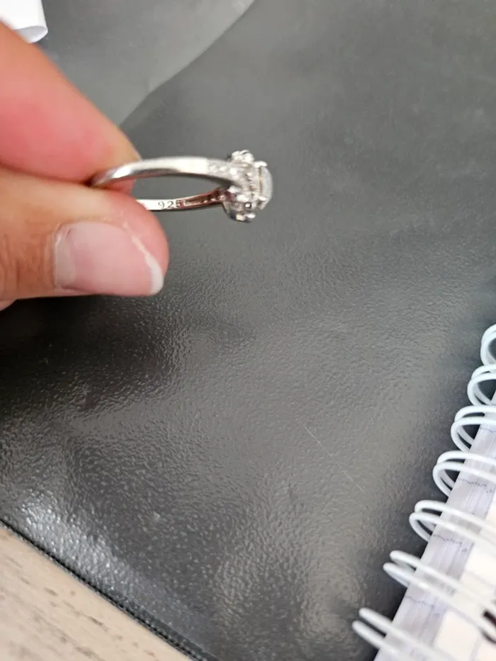 Bague argent pierre zirconium t56 - photo numéro 4