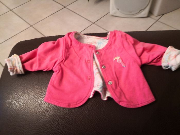 Veste sweat-shirt réversible 1-3 mois - photo numéro 2