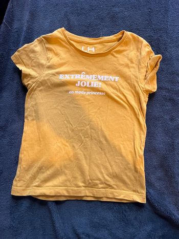 T-shirt fille 5 ans moutarde la halle