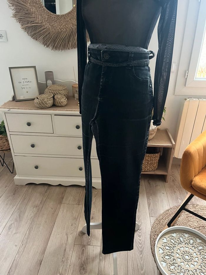 Jean femme gris bleu marque So&Co taille 46 - photo numéro 2