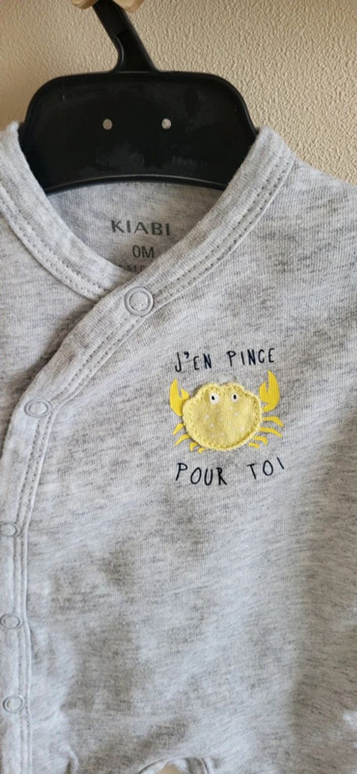 Pyjama léger naissance gris kiabi - photo numéro 2