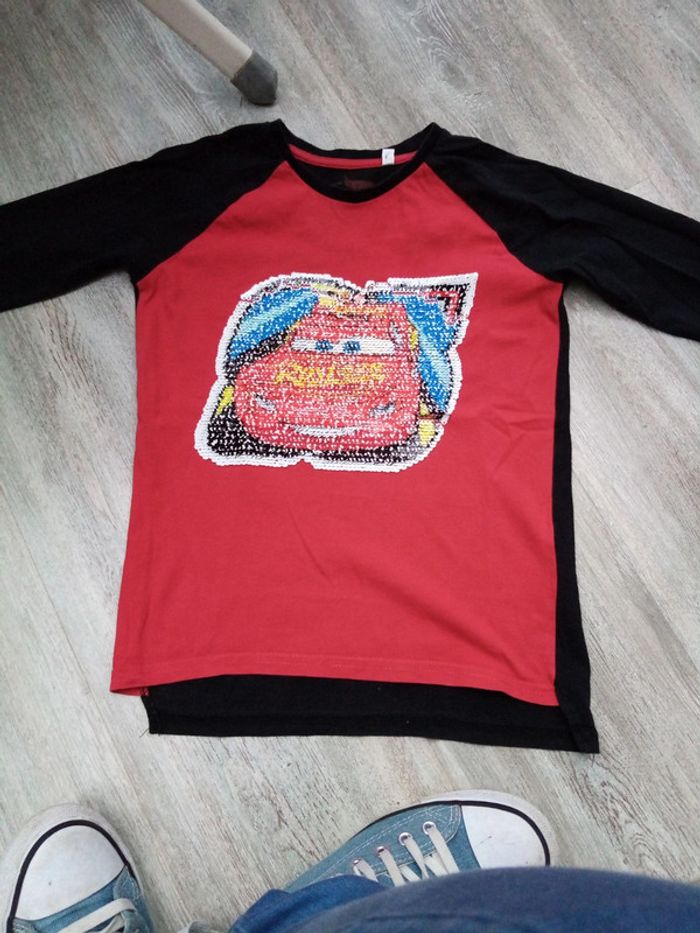 T shirt manche longue cars strass T. 122