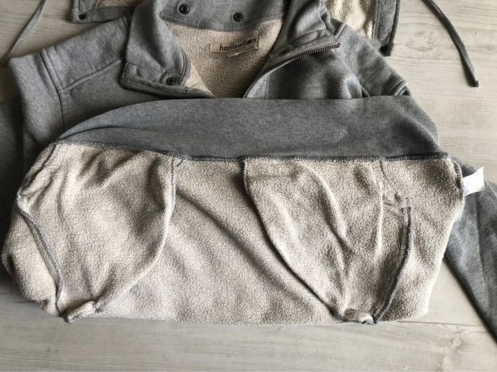 Sweat-shirt gris clair à capuche avec poches « harris wilson » T L - photo numéro 12