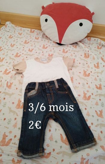 Ensemble tee-shirt jeans 3/6 mois