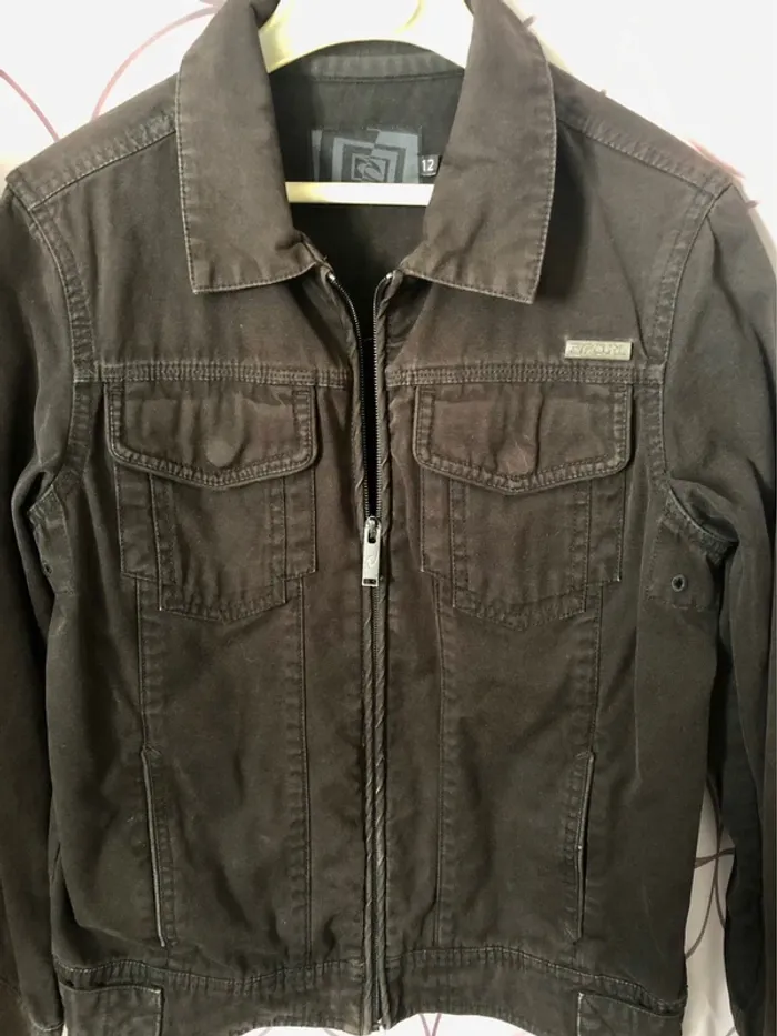 Veste en jean noire RipCurl 12 ans - photo numéro 4
