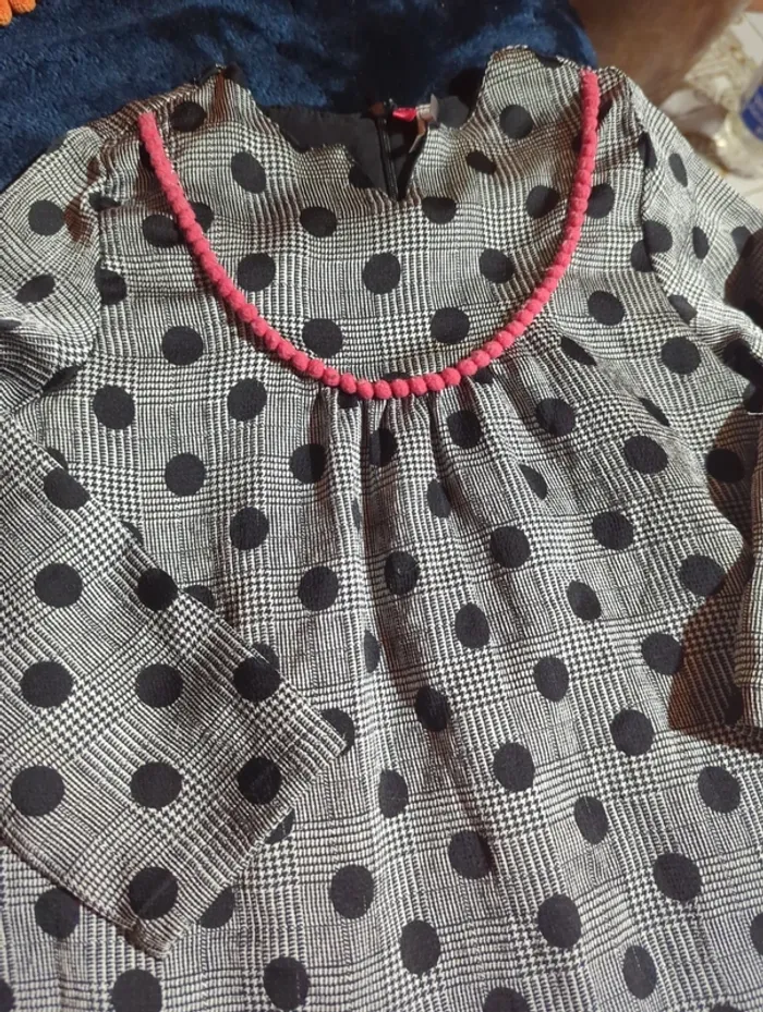 Robe manches longues à pois - photo numéro 3