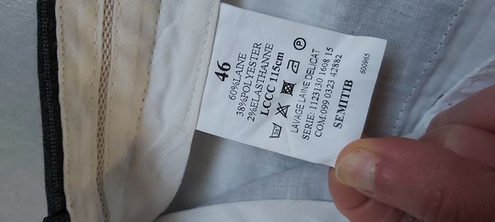 Pantalon de costume gris à lignes 46 - photo numéro 5