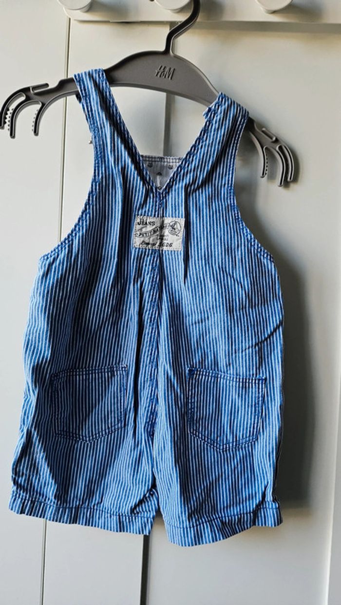 Salopette short Petit bateau rayé - photo numéro 2