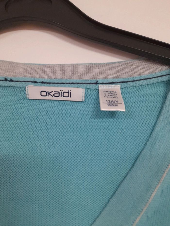 Gilet turquoise okaidi - photo numéro 3