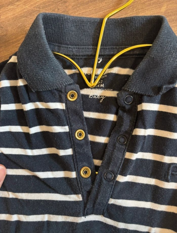 Body  bébé garçon 9 mois   Rayé bleu marine e blanc - photo numéro 6