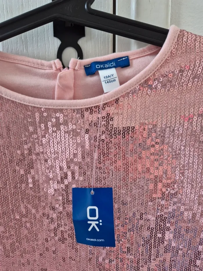 Robe ceremonie sequins rose 10 ans - photo numéro 4