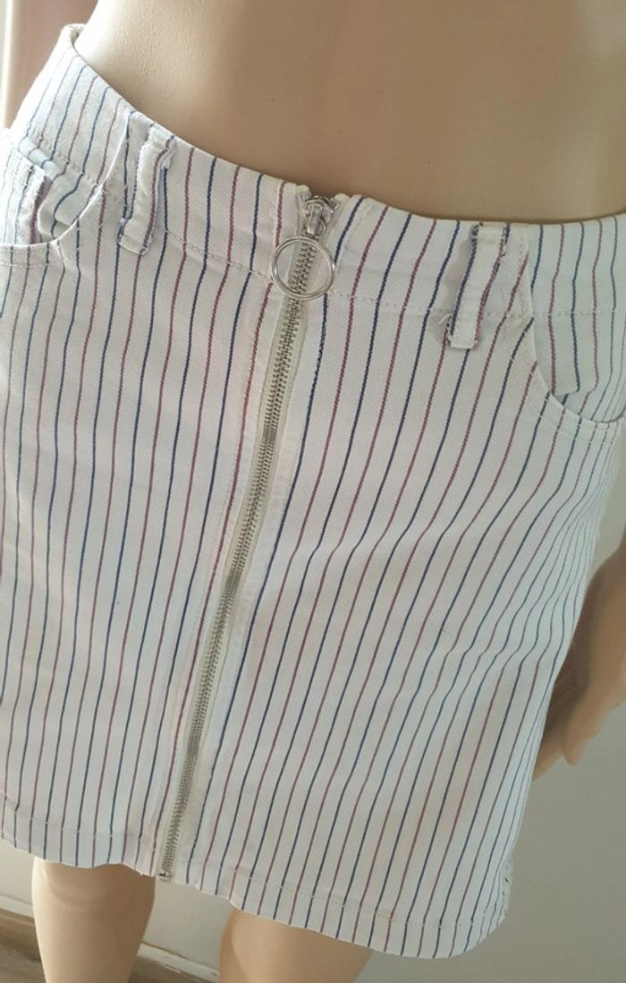 💜 Jupe en jeans taille M 38 Cache cache #emyfleury_38femme - photo numéro 2
