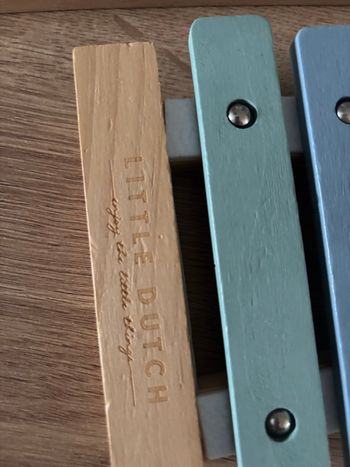 Xylophone + boulier Little Dutch bois bleu, comme neufs