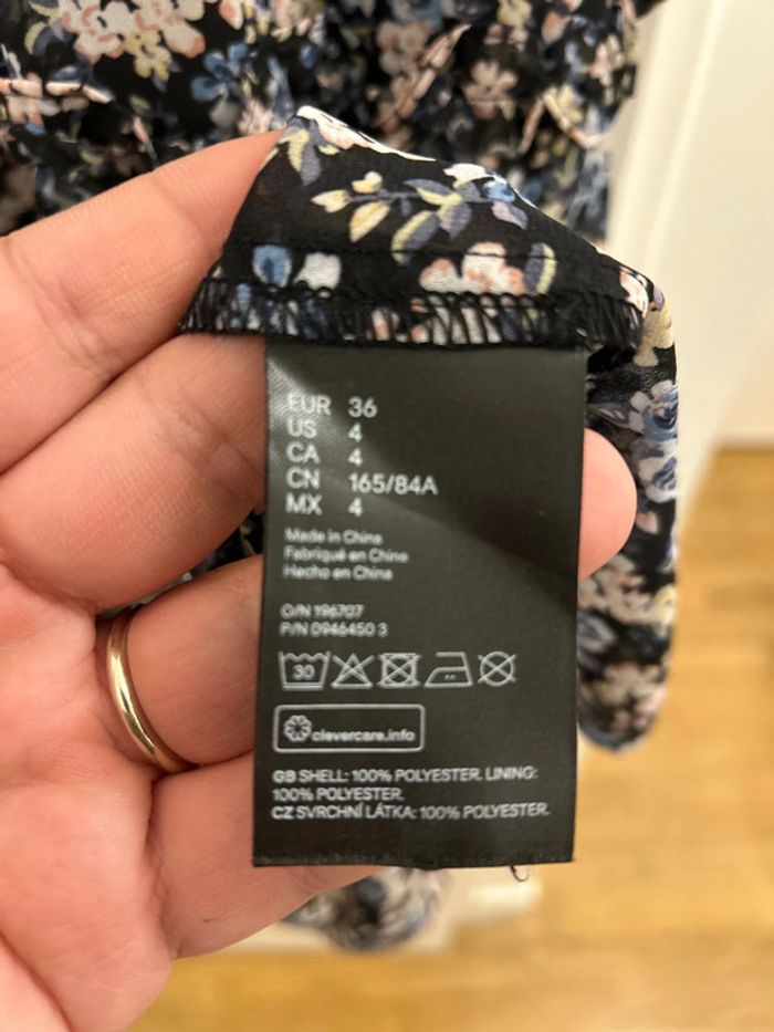 Robe longue Hm fleuri Noir et Bleu - photo numéro 7