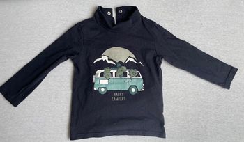 Tee-shirt manches longues col roulé 24m