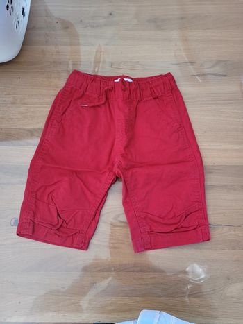 Bermuda rouge La Halle 4 ans