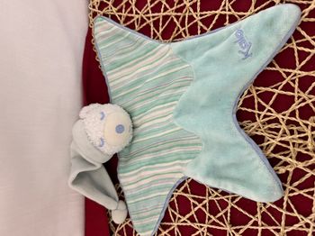 Ours KALOO doudou bleu Lagoon