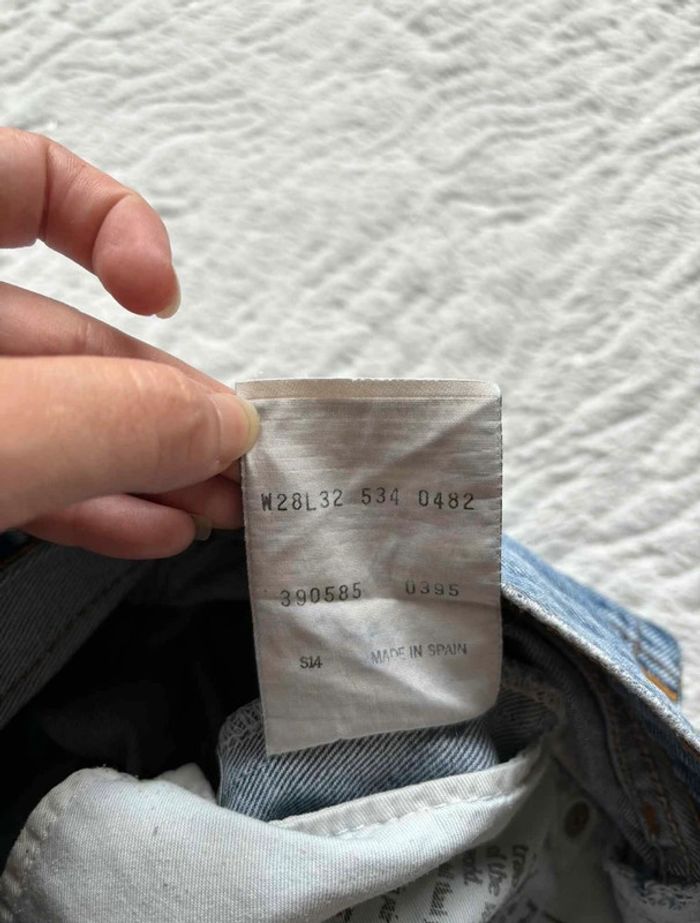 Jean Lévis 534 vintage 90s bleu clair taille haute coupe droite fuselé slim taille X/34 rare - photo numéro 10