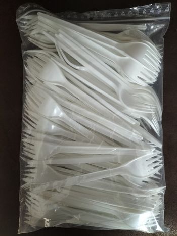 Lot de 100 fourchettes plastique