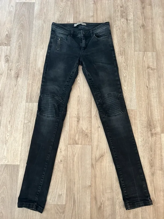 IKKS, jean gris, slim femme, taille US 28/FR. 38.