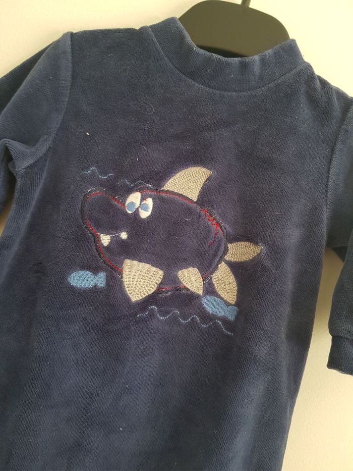 Pyjama en velours taille 3 mois - photo numéro 2