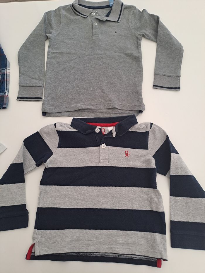 Lot 5 ans polos manches longues + chemise + tee-shirt - photo numéro 2