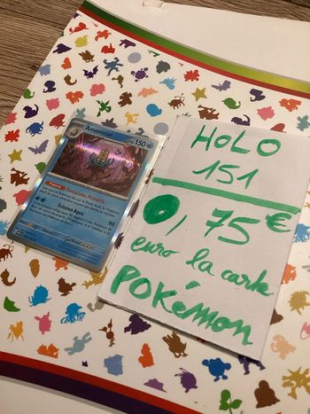 carte Pokémon amonistar holographique 139/165 EV3.5 collection 151 FR neuf sortie de booster