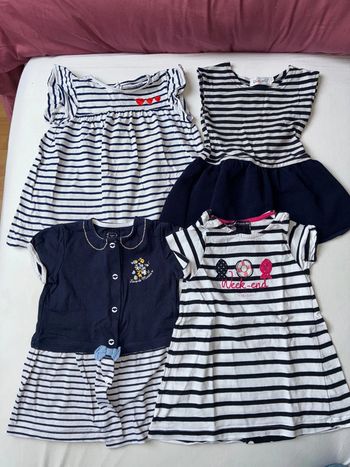 Lot 4 robes marinière