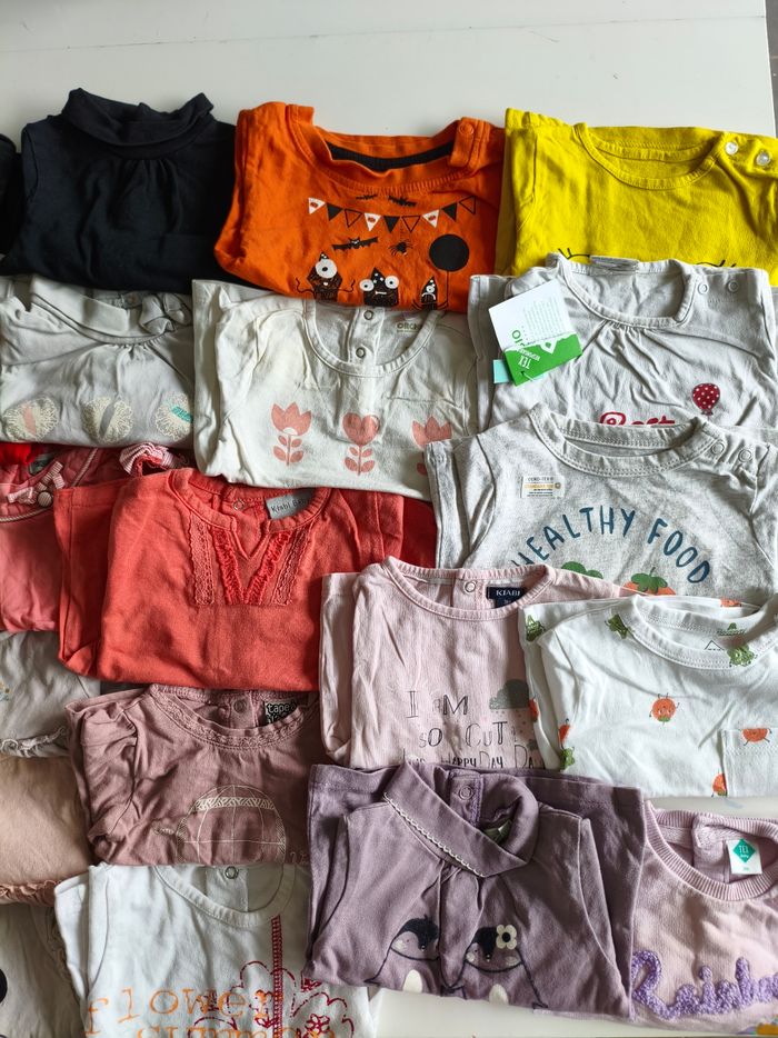 Lot tee shirt et pull fille 3 mois - photo numéro 2
