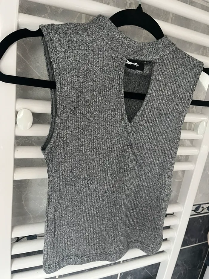top gris femme medium jennyfer
