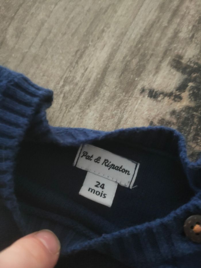 Pull fin manches longues bébé garçon 24 mois pat et ripaton - photo numéro 3