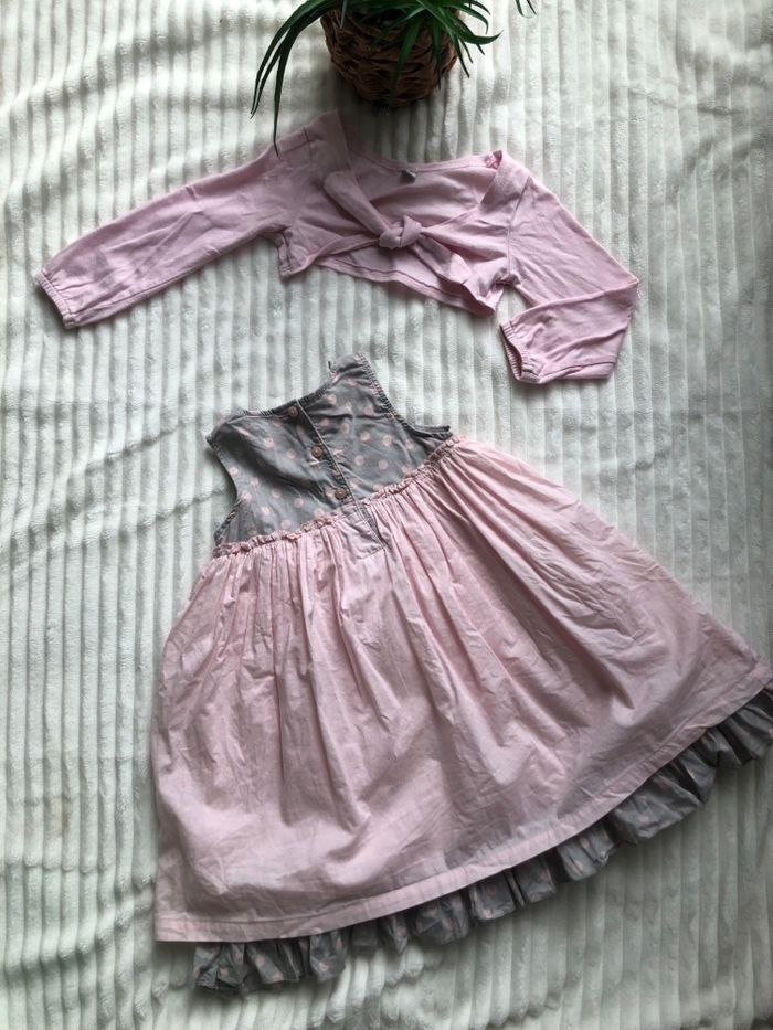 Robe et gilet rose et gris - photo numéro 8