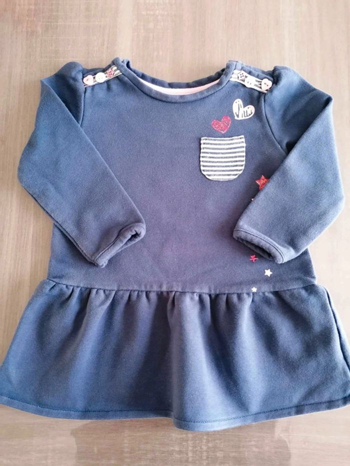 Lot de 2 robes tuniques manches longues 18 mois - photo numéro 2