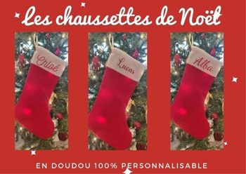 Grande chaussette de Noël personnalisable