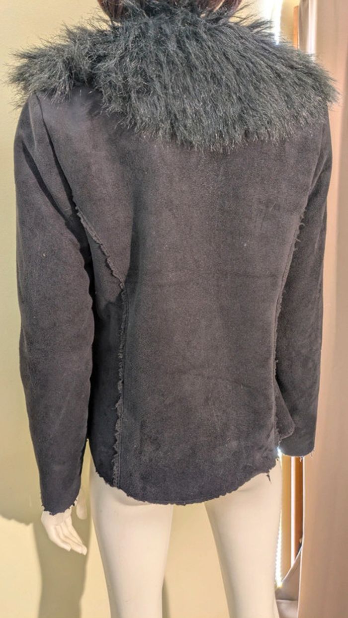 Manteau chaud noir foururu - photo numéro 5