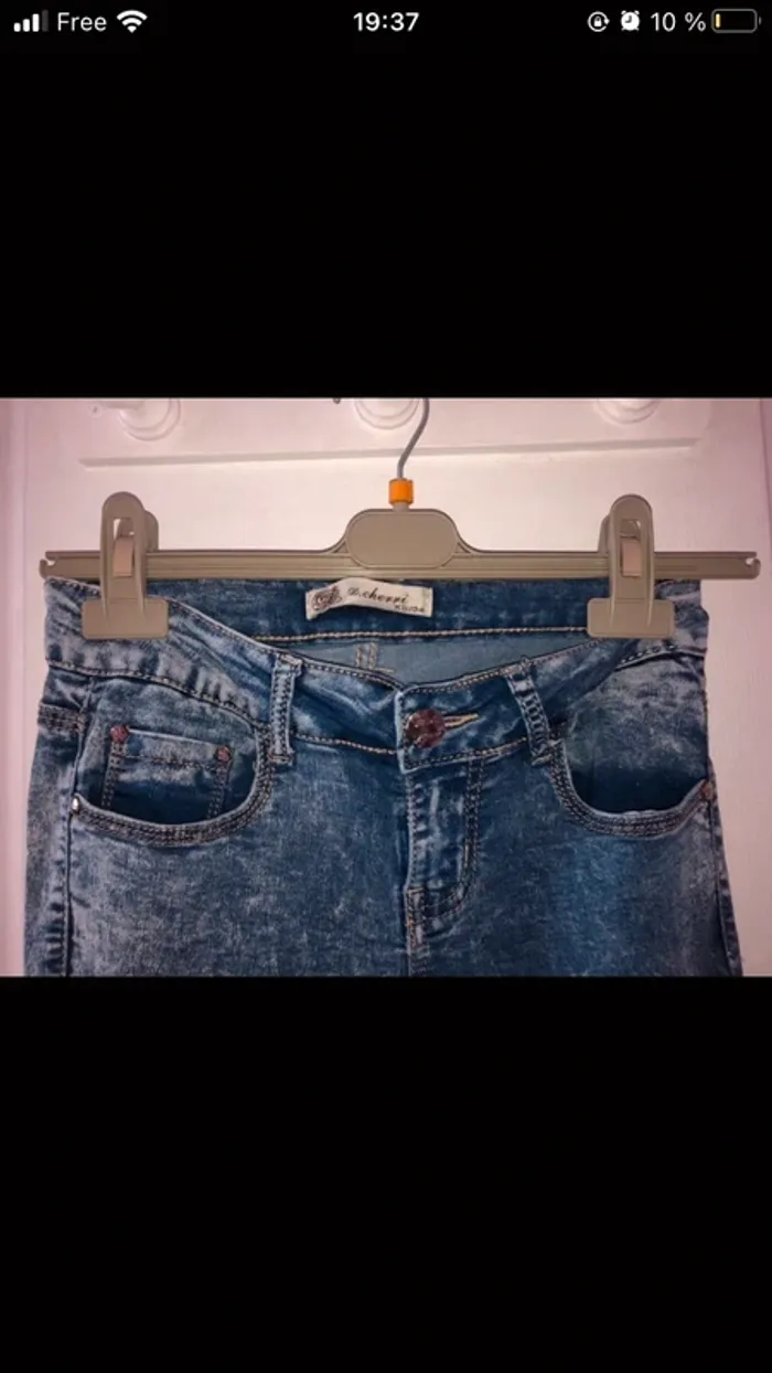 Jegging bleu taille 34 femme - photo numéro 4