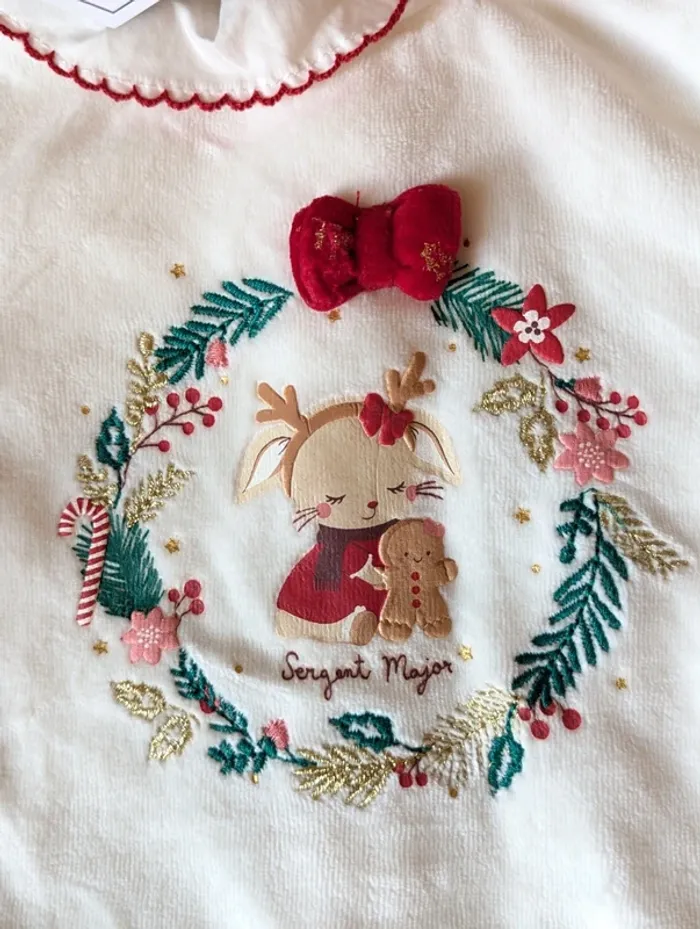 Pyjama de Noël Sergent Major 6 mois – Neuf avec étiquette + bonnet - photo numéro 4