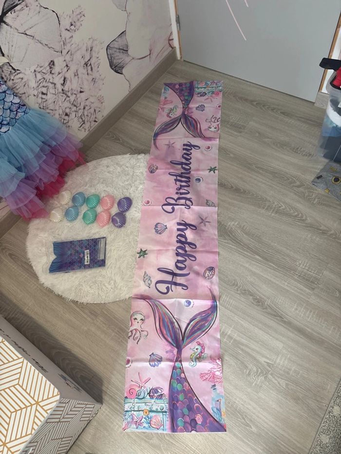 Décoration anniversaire thème sirène - photo numéro 2