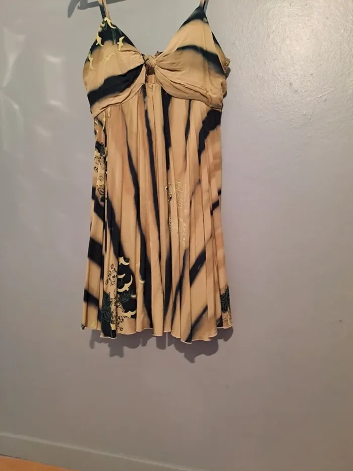 Robe été marron et noire dégradée - Marque Tropical Climate - Taille 38 - État neuf. - photo numéro 3