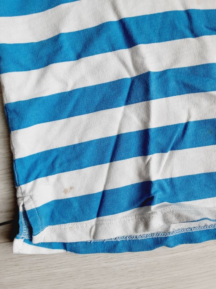 Vêtement bébé garçon tee-shirt manches courtes rayé bleu et blanc Zara 2 ans - photo numéro 2